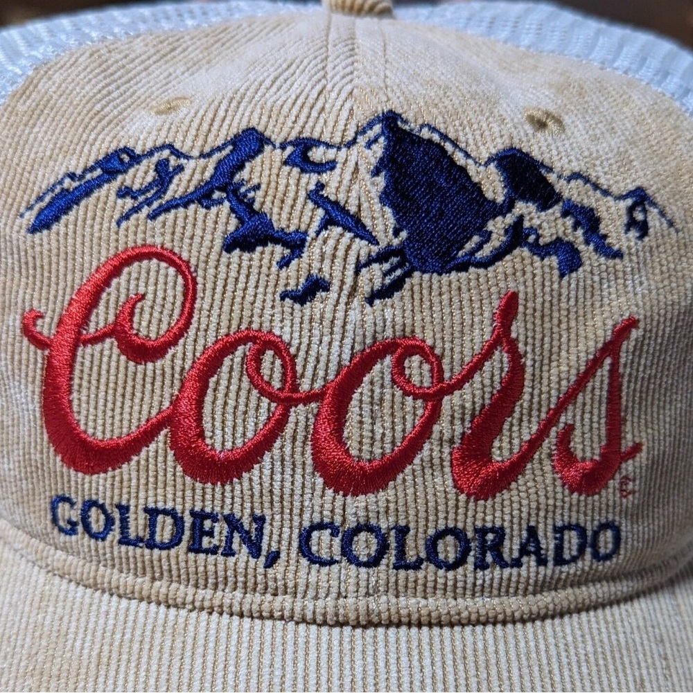 Coors Tan and White Corduroy Hat - Picture 2 of 2